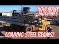 Life of a Trucker Vlog: Loading steel beams from a fabricator. Sights and Sounds #asmr #trucking