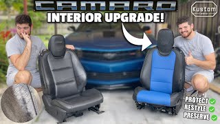 Kustom Interior Seat Covers for 5th Gen Camaro: Protect & Restyle your 2010-2015 Camaro's Interior!!