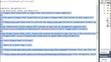 Windows 8 Using HTML5 and JS: WinJS Tutorial Video: Implementing Navigation