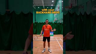 2 common MISTAKES when hitting a backhand drive #badminton #badmintontraining #badmintoncoaching