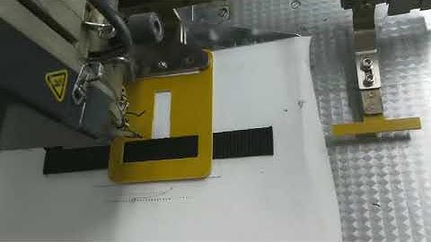 how to sew label/logo/trademark to strap automatically with Xingchi XC-3020R