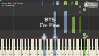 BTS (방탄소년단) - I'm Fine Piano Tutorial 피아노 배우기 chords