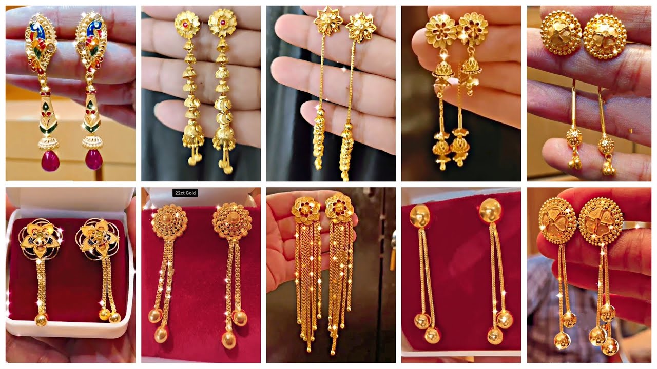 Moti Antique Long Earring with Gold Plating 200579 at Rs 795/pair in Mumbai