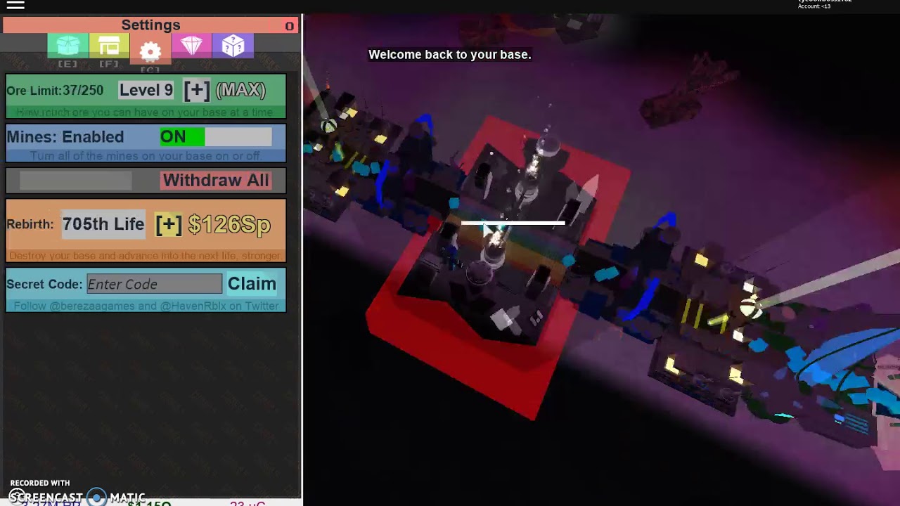 Miners Haven Rez Crazy Old Glitch That Used To Be In Mh Roblox Patched - roblox miners haven money hack