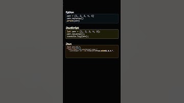 Reverse Array in 6 Languages | Programming Comparison #shorts