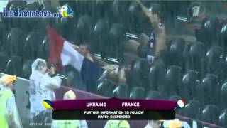 Дождь во время матча Украина - Франция,EURO 2012