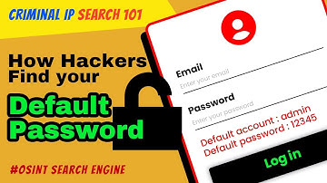 Criminal IP Search 101- How Hackers Find Your Default Password