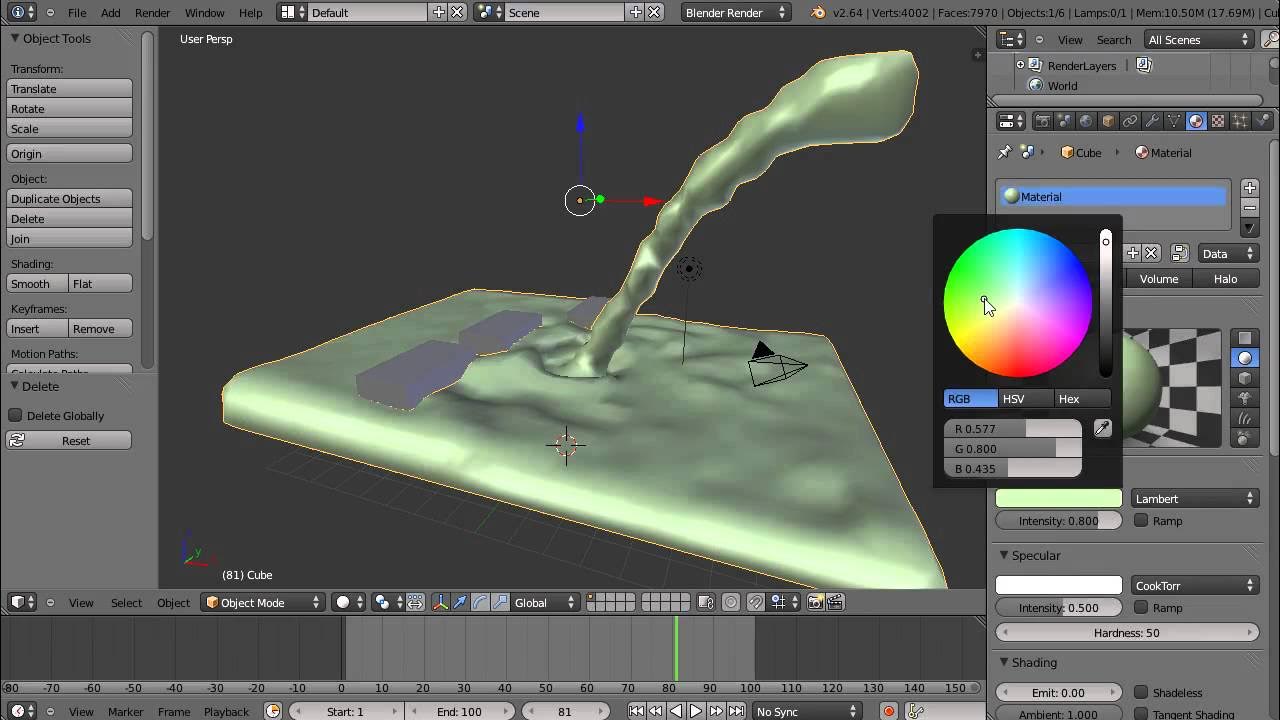107 Blender Fluid Simulation Inflow YouTube
