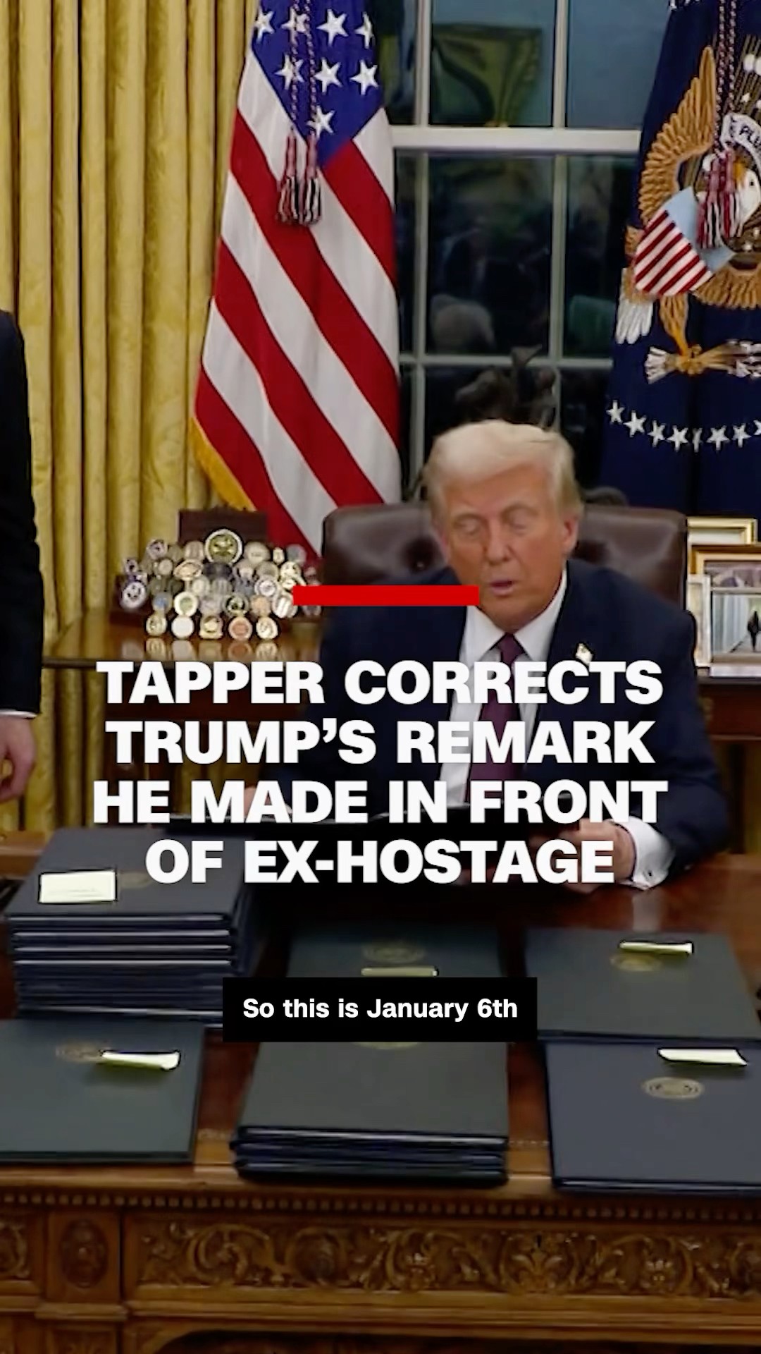 Tapper corrects Trump's remark he made in front of ex-hostage