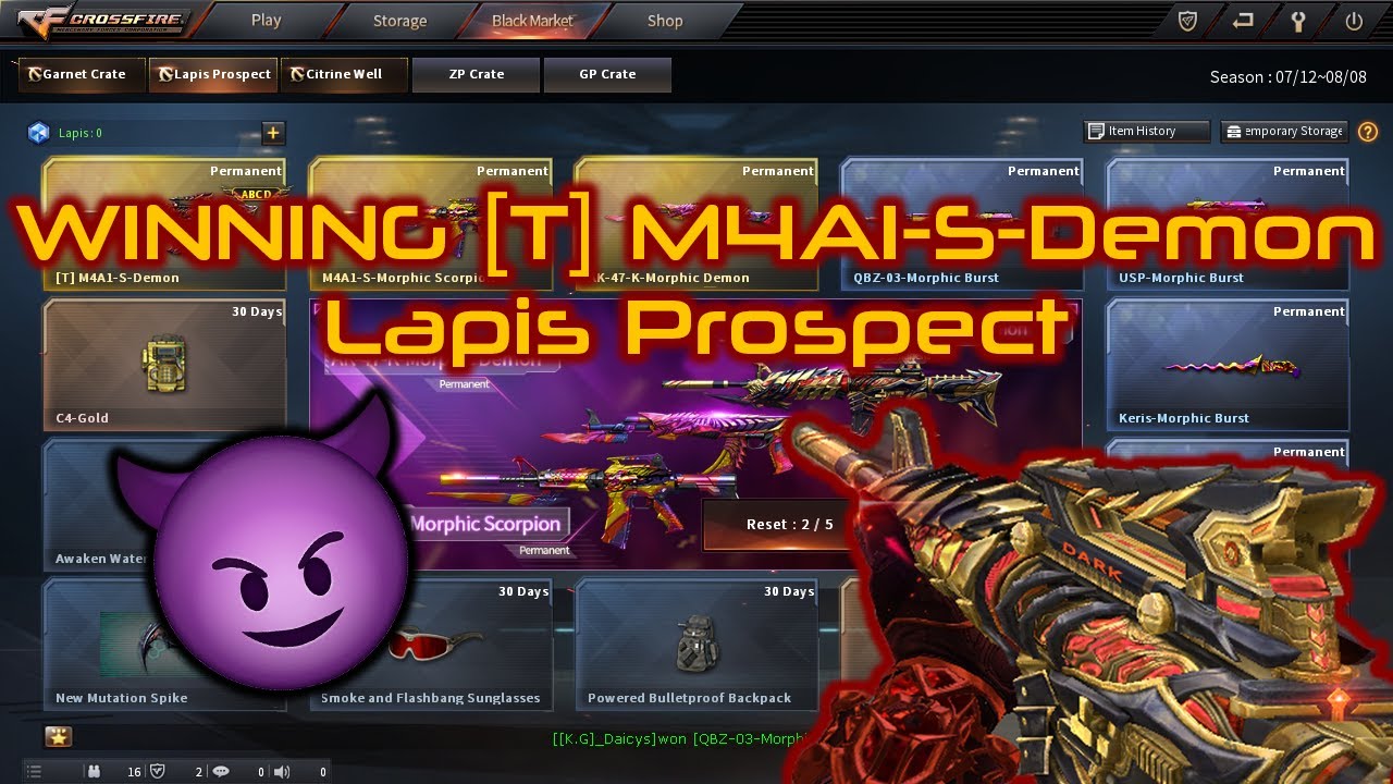 Crossfire West : Spin and Win WINNING [T] M4A1-S-Demon - spending