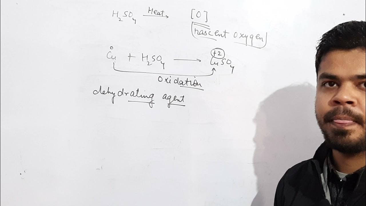 how does sulphuric acid act as oxidising agent as well as dehydrating
