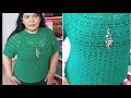 Blusa cuello alto a crochet PASO A PASO muy FÁCIL/parte 2 #blusasnorma