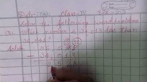 class 4 maths chapter 2 Addition and subtraction ex 2.9 word problem