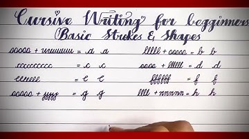 Cursive writing for beginners| Basic Strokes and Shapes|SM Writing and Calligraphy #cursivewriting