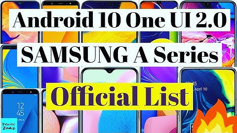 Android 10 One UI 2.0 Update | Samsung A Series full list officially confirmed by Samsung