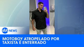 Corpo de motoboy morto após discussão de trânsito é enterrado |#SBTNewsnaTV (03/05/24)