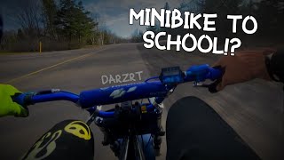 Riding my MINIBIKE to school! | Darzrt