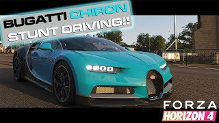 Forza Horizon 4 Bugatti Chrion Stunt Driver Job [4k 30fps]
