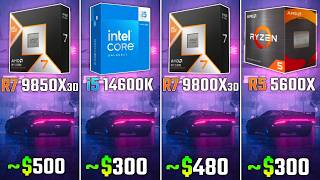 RYZEN 7 9850X3D vs i5-14600K vs RYZEN 9800X3D vs RYZEN 5600X | Test in 6 Games