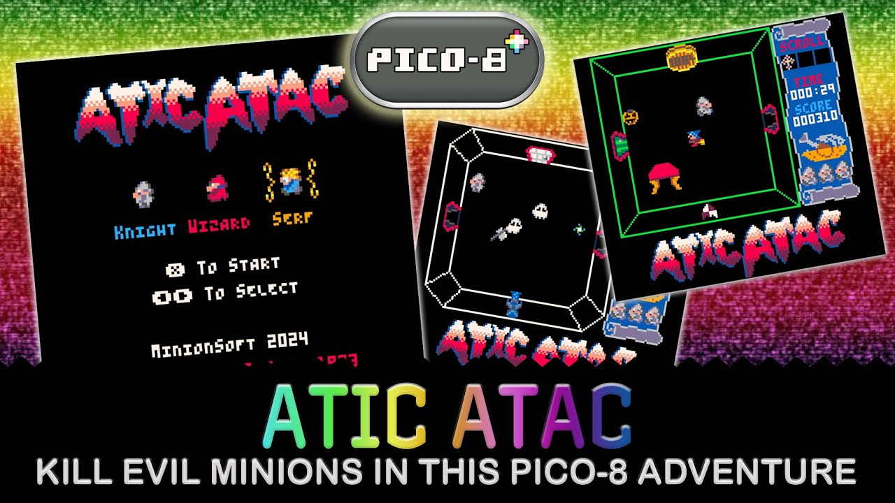 Atic Atac - retro greatness from MinionSoft on the Pico-8 with