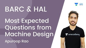 Most Expected Questions from Machine Design | GATE 2022 (ME/XE/CE/PI) | Apuroop Sir