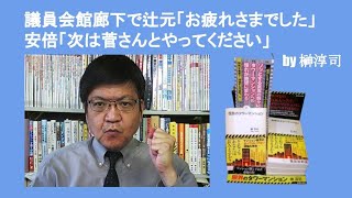 議員会館廊下で辻元「お疲れさまでした」安倍「次は菅さんとやってください」　　by 榊淳司