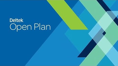 Deltek Open Plan Overview