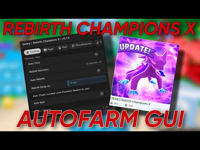 Rebirth Champions X [Auto Click - Auto Rebirth] Scripts