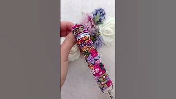 Floral Scrunchie Keychain #shortvideo #fyp #viralvideo #smallbusiness #support