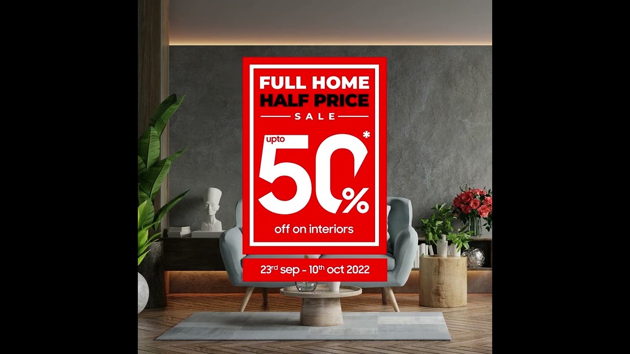 This Dasara, get attractive offers and discounts on interior Now Up to 50% Off on Interior.