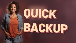 How Can I Quickly Backup Data Before a Software Update?