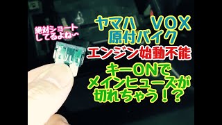エンジンがかからない！？ ヤマハ VOX 原付バイク キーONでヒューズが