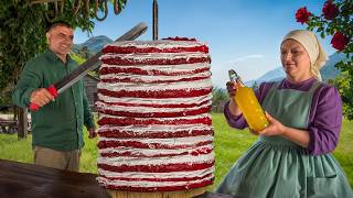 Giant Red Velvet Cake with the Creamiest Frosting! screenshot 5
