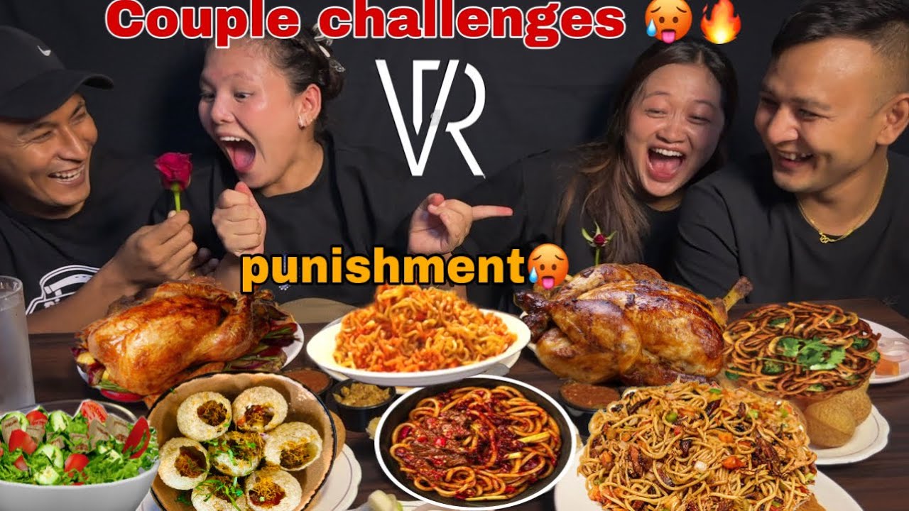 [ SUNITA GANG VS NUMA GANG ] 😀WHOLE CHICKEN, SPICY NOODLES & PANIPURI CHALLENGE 