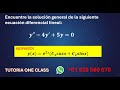 Cómo resolver la ecuación diferencial 𝑦′′−4𝑦′+5𝑦=0 paso a paso