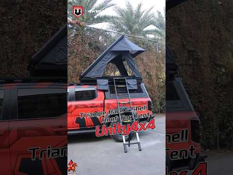 4X4 Offroad Outdoor Camping Triangle Hard-Shell Roof Top Tent With Aluminum Ladder #rooftoptents