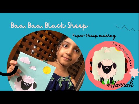 Making of a Sheep 🐑 with paper #kidsart #papercraft #cherish