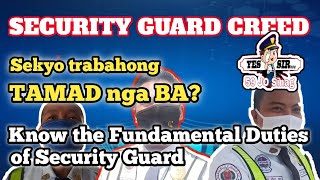 SECURITY GUARD TRABAHONG TAMAD / GUARDS Fundamental Duties / 59 JO Sinag