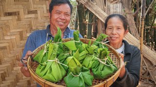 ทำอาหารในป่า ห่อนึ่งไก่บ้าน สูตรครัวป่าไผ่ เอาชีวิตรอดในป่าไผ่ l SAN CE