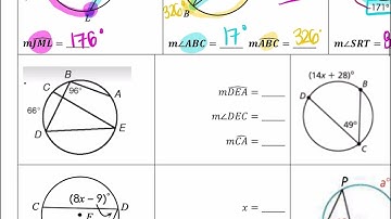 10.4 Notes Part 1 Inscribed Angles