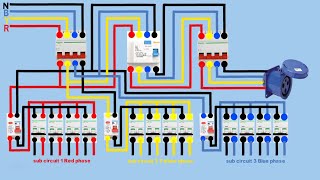 Three phase line to single phase power supply wiring diagram
