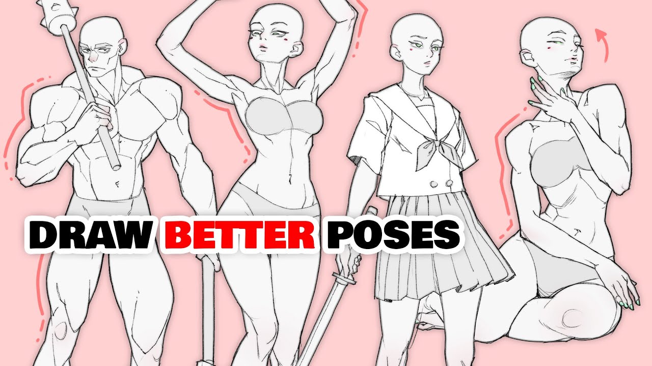 Action Anime Poses 50 Dynamic Drawing Reference Guides 