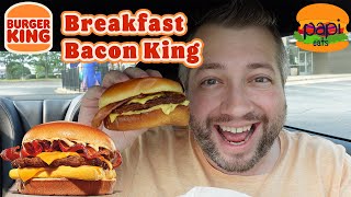 Burger King NEW Breakfast Bacon King - Sausage Egg & Cheese - Review