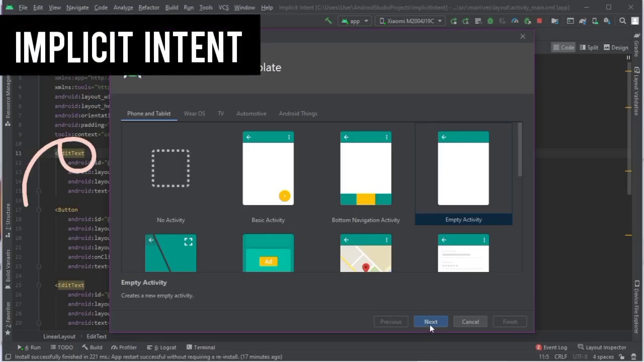 Implicit Intent | Android Studio - YouTube