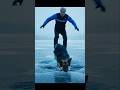 Dog get stuck on Ice | rescue man save his life