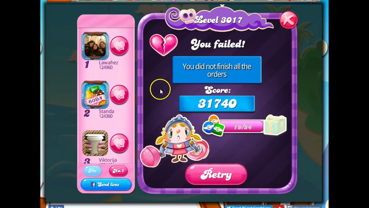 Candy Crush Level 3017 Talkthrough 14 Moves 0 Boosters Youtube