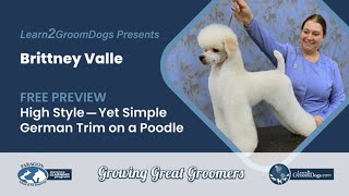 Free Preview: High Style - Yet Simple German Trim on a Poodle - Shaving Ears by Learn2GroomDogs.com 93 views 7 months ago 1 minute, 42 seconds