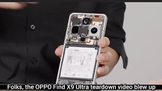 OPPO Find X9 Ultra teardown reveals 10x optical zoom technology!