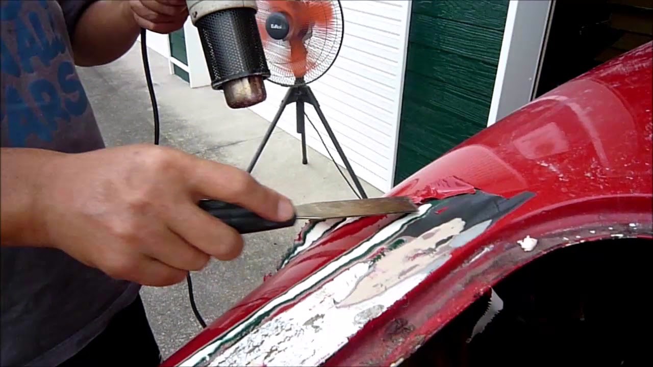 Paint strip with Heatgun. YouTube