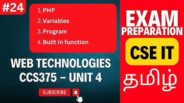 PHP Introduction, Variables, Built-In Functions, Sample Program | Web Technologies | CCS375